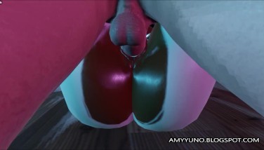 Interracial 3D Black Ebony Babe Blows And Fucks With White Guy!