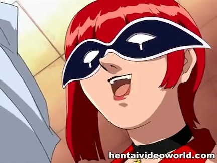 Hentai lesbian with black strap on penetratio